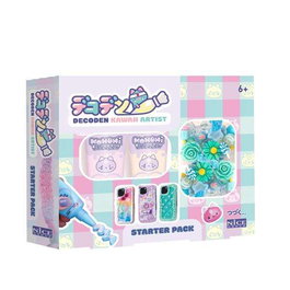 Nice Group Decoden Starter Pack 48514 - Kit Crema Decoración Carcasa Móvil con Amuletos, Boquillas y Pinzas - 6 Modelos Surtidos - Para +6 Años