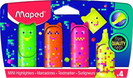 Marcador Fluor Maped Pixel Party Pocket Blister De 4