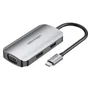 Vention TOAHB Adaptador USB-C Hub con HDMI 4K, VGA, USB 3.0, USB-C PD 100W Gris