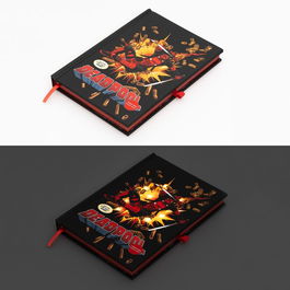 ERIK Cuaderno A5 Premium Led Deadpool Marvel con 96 hojas tipo bullet y tapa dura