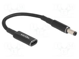 DeLOCK 60039 Cable adaptador de carga USB Type-C hembra a 5,5 x 2,1 mm macho, 15 cm