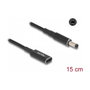 DeLOCK Cable Adaptador USB Tipo C a 5.5 x 2.1 mm para Notebook, 15 cm, Negro, PD, 19.5V
