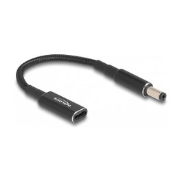DeLOCK Cable Adaptador para Carga de Notebook USB Type-C Hembra a 5,5 x 2,1 mm Macho 15 cm