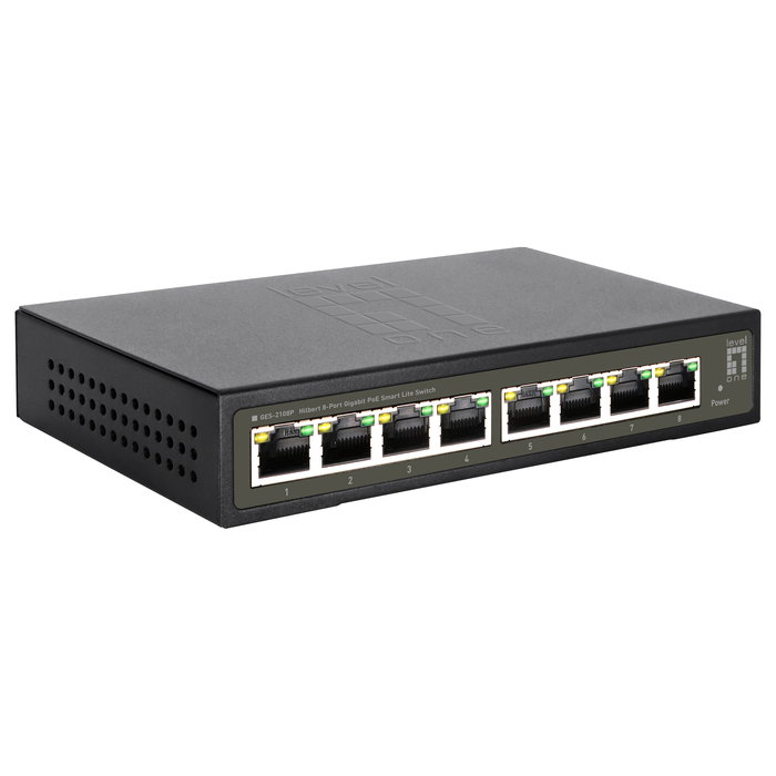 Level One Switch GES-2108P 8 Puertos Gigabit Ethernet Gestionado L2, 8xPoE+ 112W