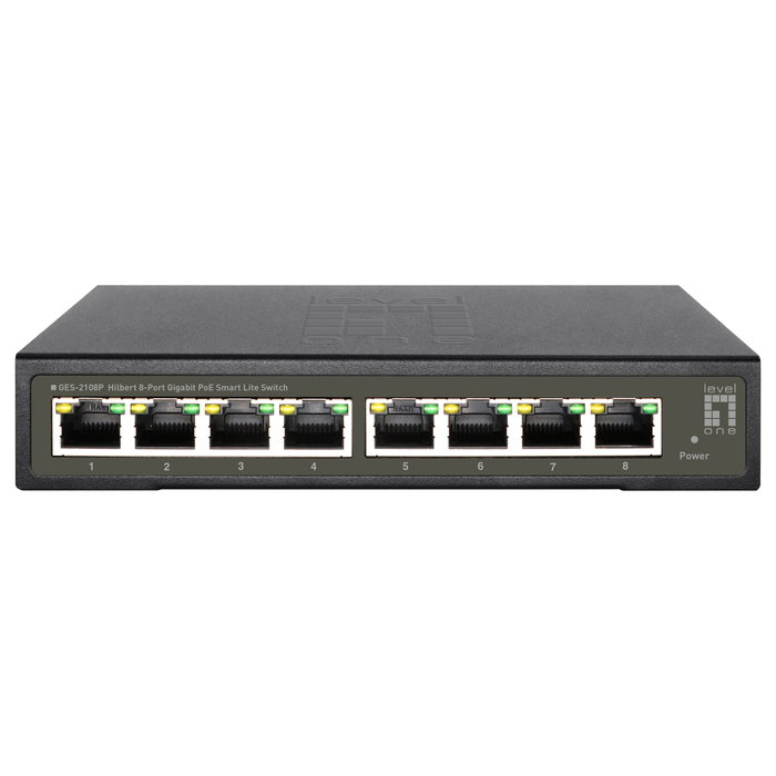 Level One GES-2108P 8-Port Gigabit PoE Switch Level One GES-2108P 8-Port Gigabit PoE Switch