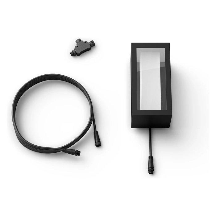 Philips Aplique de Pared Exterior White & Color Ambiance Impress Negro