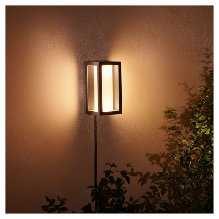 Philips Aplique de Pared Exterior White & Color Ambiance Impress Negro