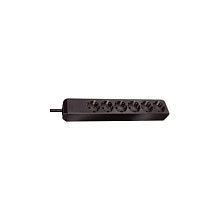 Brennenstuhl Regleta Sobremesa ECO-Line, 6 Tomas AC Tipo H, Color Negro, Cable 1.5 m, 330 mm