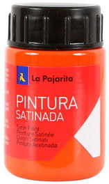 La Pajarita Pintura Témpera Escolar Bote 35 mL Satinada Naranja L-06