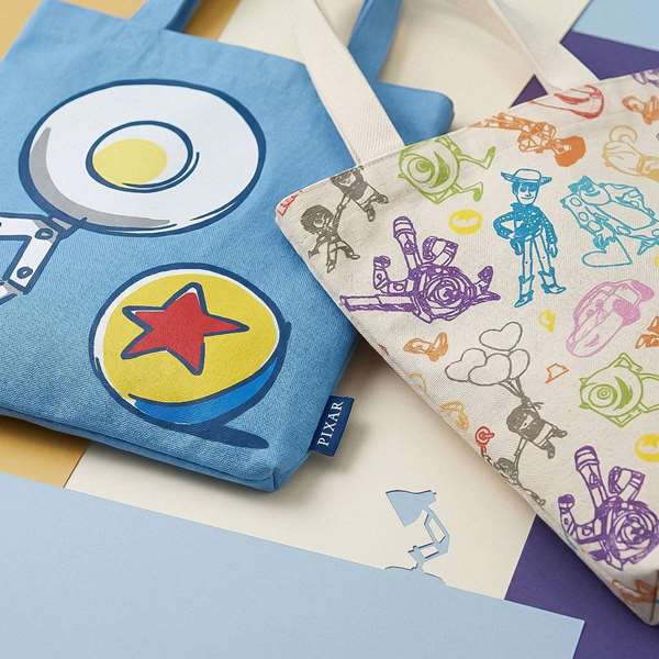 Cerdá Bolsa Shopping Pixar Diseño 1-Diseño 2 Blanco
