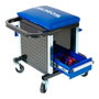 Workpro Asiento Rodante de Herramientas 136 Piezas, Métrico/SAE, con Cajones, Carraca 3/8", Puntas, Llaves, Capacidad 150 kg