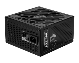 MSI MPG A1250GS PCIE5 Fuente de Alimentación ATX 1250W 80 Plus Gold Totalmente Modular, Negra, con Ventilador de 135mm y Semi-Pasivo - Ref: 306-7ZPFX11-CE0