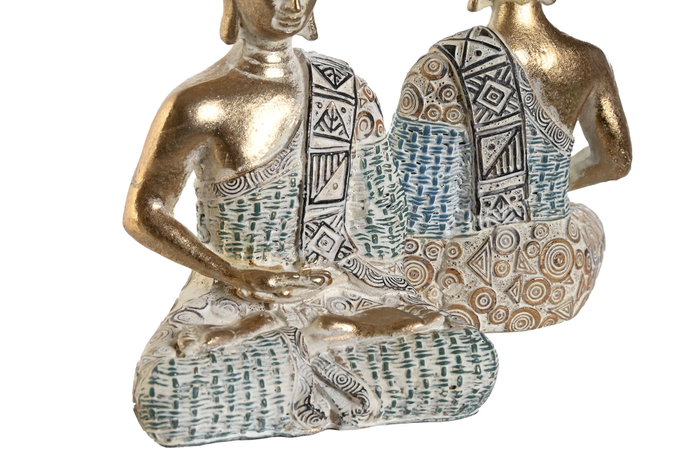 DKD Home Decor Figura de Buda Decapé Surtido de 2 piezas
