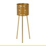 S/2 Maceteros Dorado Metal Decoración 28 X 24 X 71,30 cm