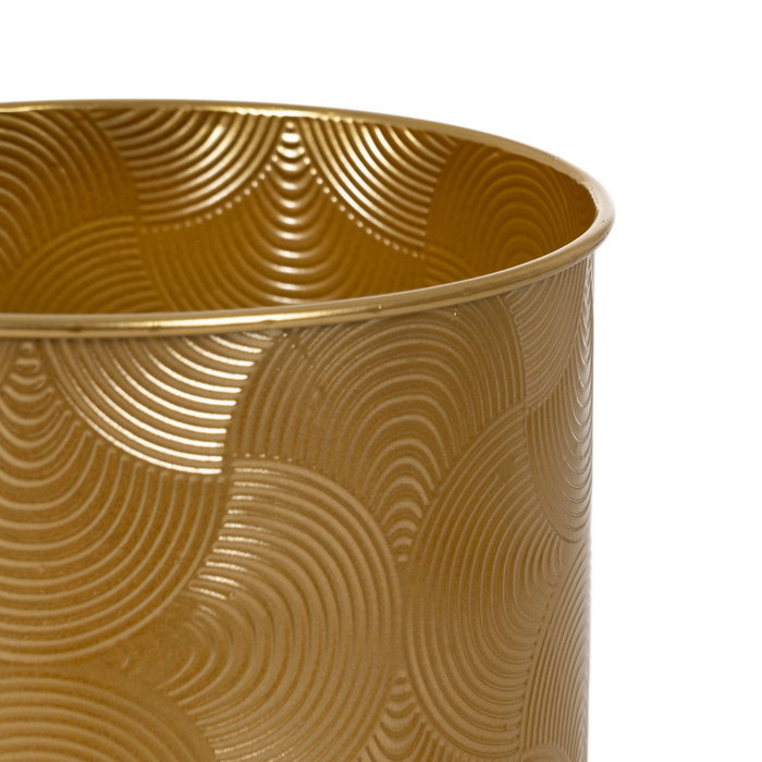 S/2 Maceteros Dorado Metal Decoración 28 X 24 X 71,30 cm