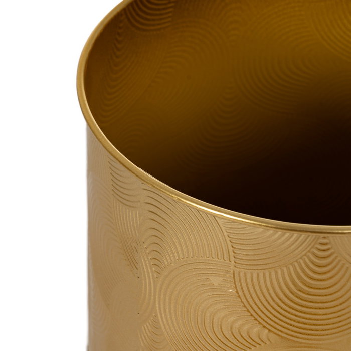 S/2 Maceteros Dorado Metal Decoración 28 X 24 X 71,30 cm