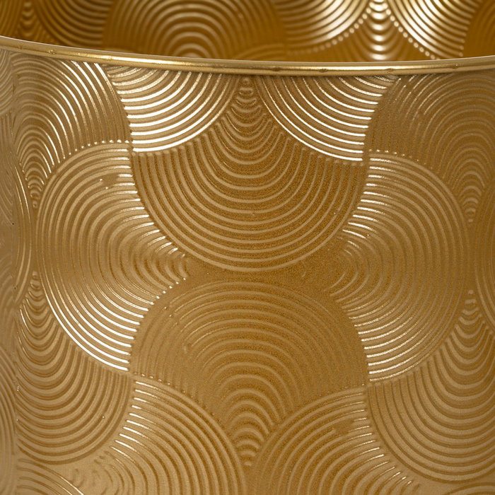 S/2 Maceteros Dorado Metal Decoración 28 X 24 X 71,30 cm