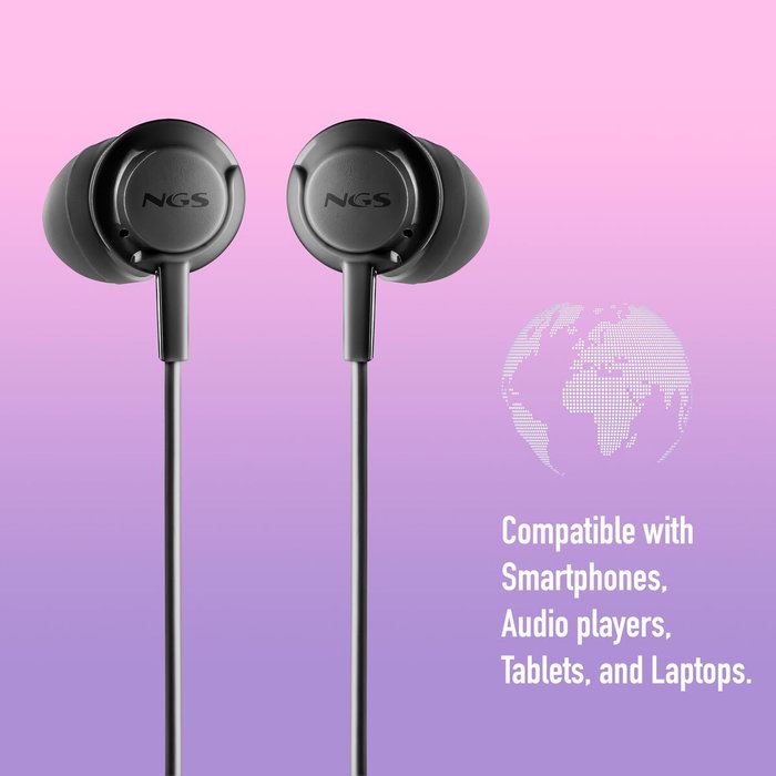 NGS Cross Drift Black Auriculares Intrauditivos con Micrófono