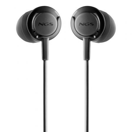 NGS CROSSDRIFTBLACK Auriculares Intrauditivos con Micrófono y Jack 3.5mm Negros
