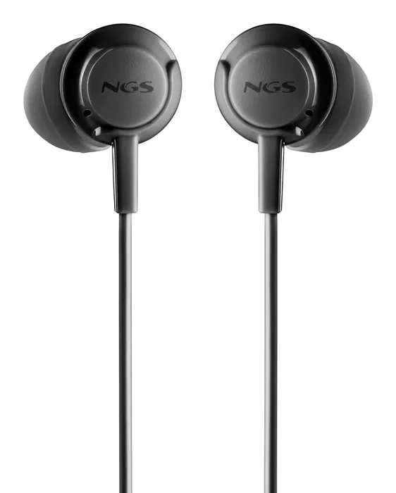 NGS Cross Drift Auriculares intrauditivos con micrófono, control multifunción, cable 1.2m y conector Jack 3.5mm - Negro