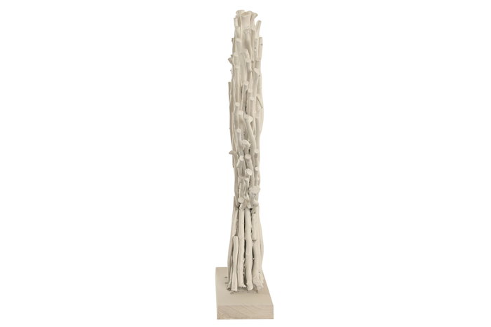 DKD Home Decor Árbol de Madera Blanco 50x10x63 cm
