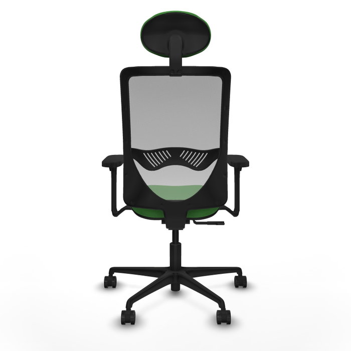 PIQUERAS Y CRESPO Silla de oficina Zulema con mecanismo Sincro, Verde y Gris