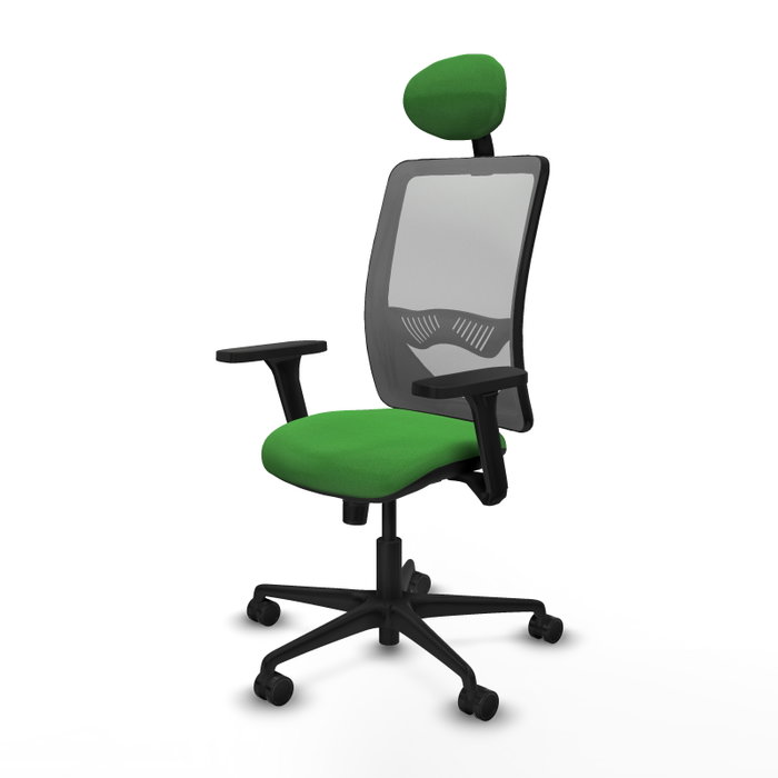PIQUERAS Y CRESPO Silla de oficina Zulema con mecanismo Sincro, Verde y Gris