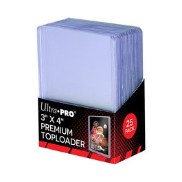 Ultra Pro Fundas para cartas TCG de plástico duro premium 77x100mm, 25 unidades de color transparente/estándar