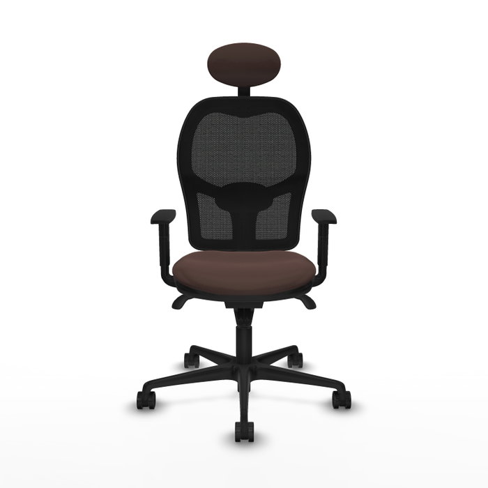PIQUERAS Y CRESPO Silla de oficina Jorquera con mecanismo Sincro, Marrón oscuro y Negro PIQUERAS Y CRESPO Silla de oficina Jorquera con mecanismo Sincro, Marrón oscuro y Negro