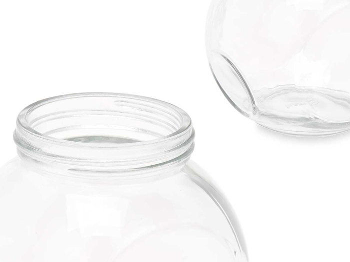 Vivalto Tarro Galletero Inclinable 460 ml, Vidrio Transparente, 10x11x10 cm (36 Unidades)