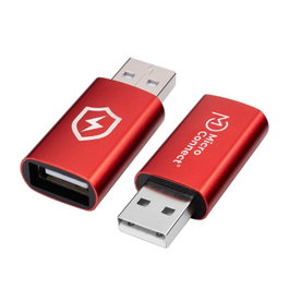 MicroConnect Adaptador bloqueador de datos USB-A para carga segura Rojo