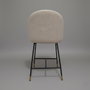 BORDECOR Pack de 2 taburetes Libra Beige/Negro/Dorado