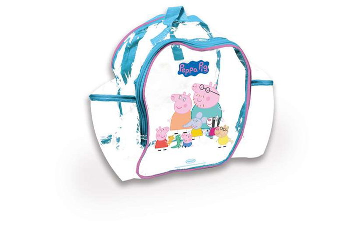 Darpeje Casco con Protecciones (52/56 cm) y Mochila Peppa Pig para Niños y Niñas