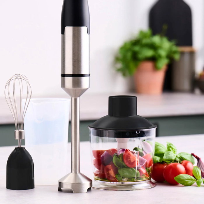 Day Juego De 4 Piezas Batidora - Batidora de Mano 1200W con Picadora, Batidor y Taza Medidora, 220-240V