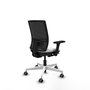 PIQUERAS Y CRESPO Silla de oficina Yunquera con mecanismo Sincro/Traslack, Blanco y Negro