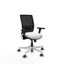 PIQUERAS Y CRESPO Silla de oficina Yunquera con mecanismo Sincro/Traslack, Blanco y Negro