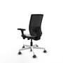 PIQUERAS Y CRESPO Silla de oficina Yunquera con mecanismo Sincro/Traslack, Blanco y Negro