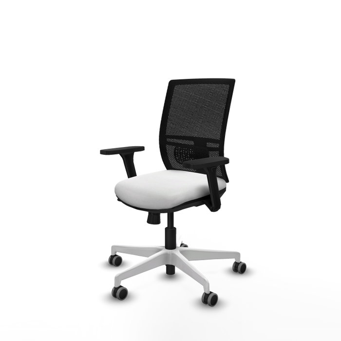 PIQUERAS Y CRESPO Silla de oficina Yunquera con mecanismo Sincro/Traslack, Blanco y Negro PIQUERAS Y CRESPO Silla de oficina Yunquera con mecanismo Sincro/Traslack, Blanco y Negro