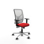 PIQUERAS Y CRESPO Silla de oficina Motilla con mecanismo Sincro, Rojo y Blanco