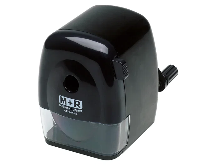 Mor Sacapuntas Sobremesa Manual Negro con Manivela y Abrazadera Antirotura