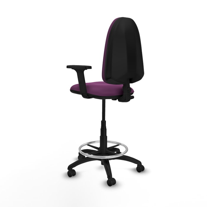 PIQUERAS Y CRESPO Taburete Aýna con Brazos 2D y Similpiel Morado PIQUERAS Y CRESPO Taburete Aýna con Brazos 2D y Similpiel Morado