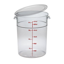 DB MARK Polic Bote Cocina Redondo C/T 20, 8 L - Bote Redondo de Policarbonato, 20.8 litros, Diámetro 37.8 cm