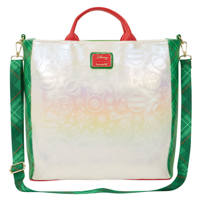 Loungefly Bolso Tote Holiday Stitch Disney 33x33x10cm Cuero Sintético Nacarado