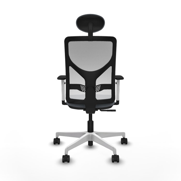 PIQUERAS Y CRESPO Silla de oficina Motilla con mecanismo Sincro, Gris y Blanco