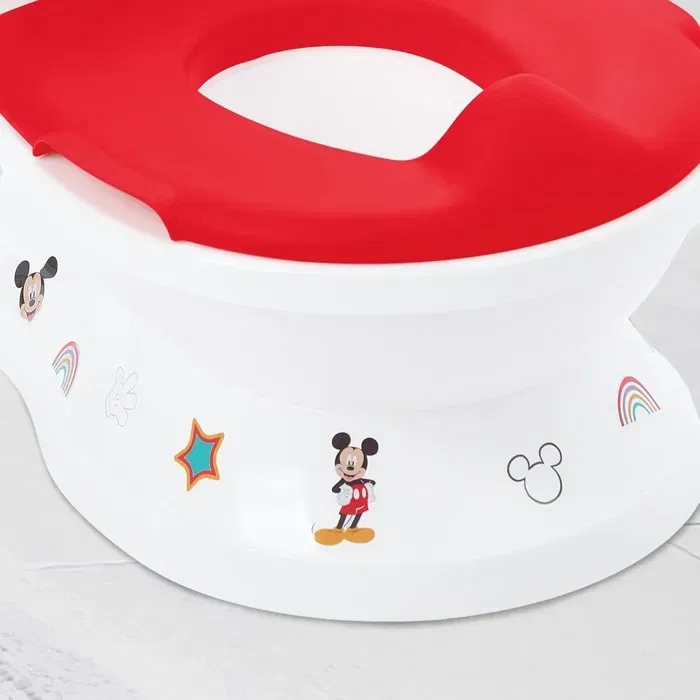 Bright Starts DISNEY BABY - MICKEY - Mini inodoro con reductor de asiento, 2 en 1, MySize, orinal extraíble BRI17552