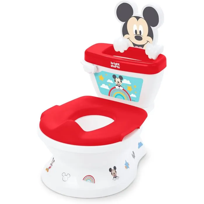Bright Starts DISNEY BABY - MICKEY - Mini inodoro con reductor de asiento, 2 en 1, MySize, orinal extraíble BRI17552