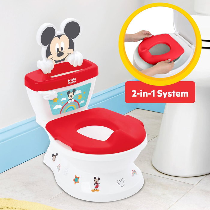 Bright Starts Disney Baby Mickey Mini inodoro con reductor de asiento Bright Starts Disney Baby Mickey Mini inodoro con reductor de asiento