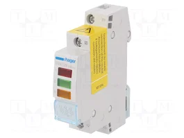 HAGER Indicador de tensión 230VAC IP20 para raíl DIN
