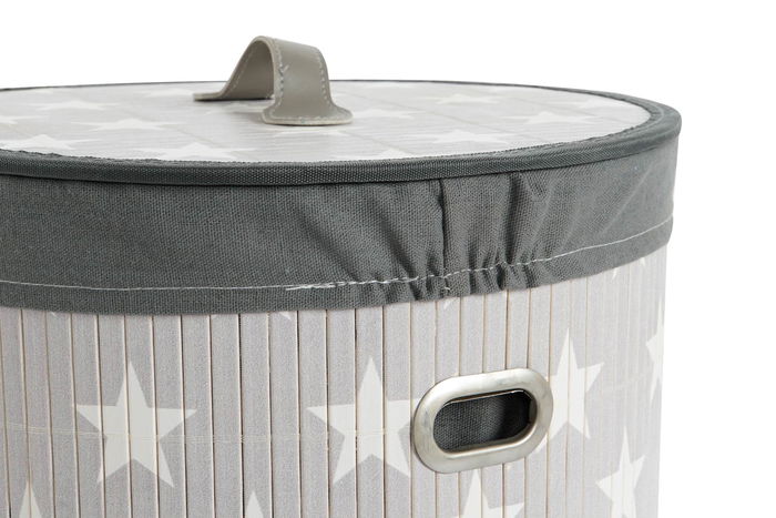 DKD Home Decor Cesta Ropa Tradicional Gris Blanco 38 x 60 x 38 cm Set de 3 (2 Unidades) DKD Home Decor Cesta Ropa Tradicional Gris Blanco 38 x 60 x 38 cm Set de 3 (2 Unidades)