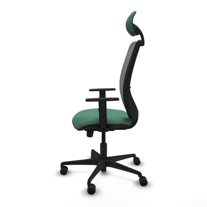 PIQUERAS Y CRESPO Silla de oficina Zulema Verde esmeralda y Gris